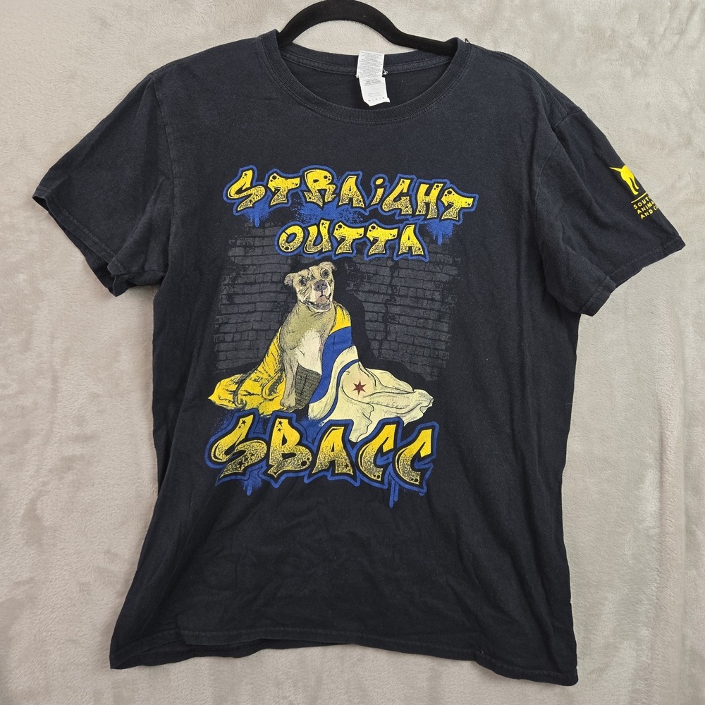 Gildan South Bend Animal Care Control SBACC Black Graphic T-Shirt Mens Size M